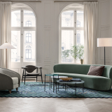 TS COFFEE Ø 105 Marbre Carrara blanc