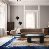 TS COFFEE Ø 105 Marbre Carrara blanc