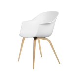 BAT DINING pieds bois Blanc albâtre