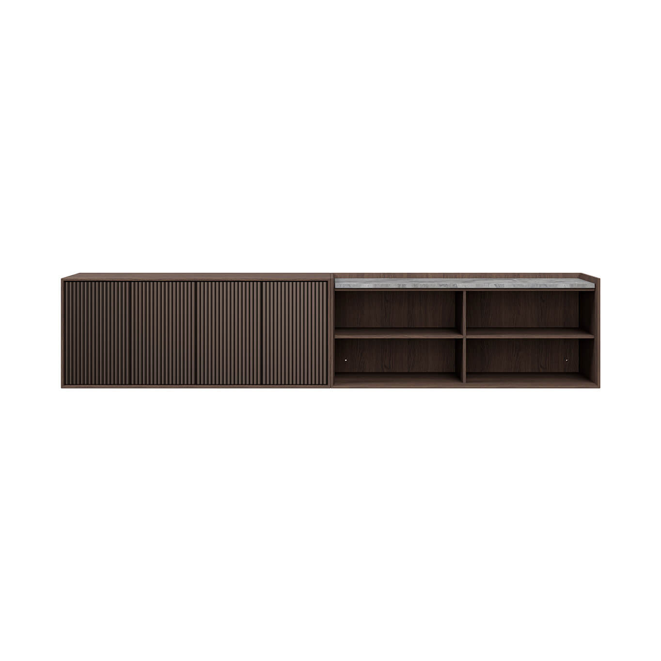 Buffet mural VIPP675 H6 L 240 Chêne foncé