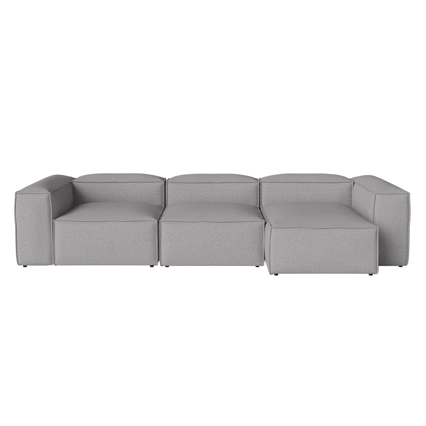 COSIMA Chaise Longue Right  340x120 Monza Light Grey