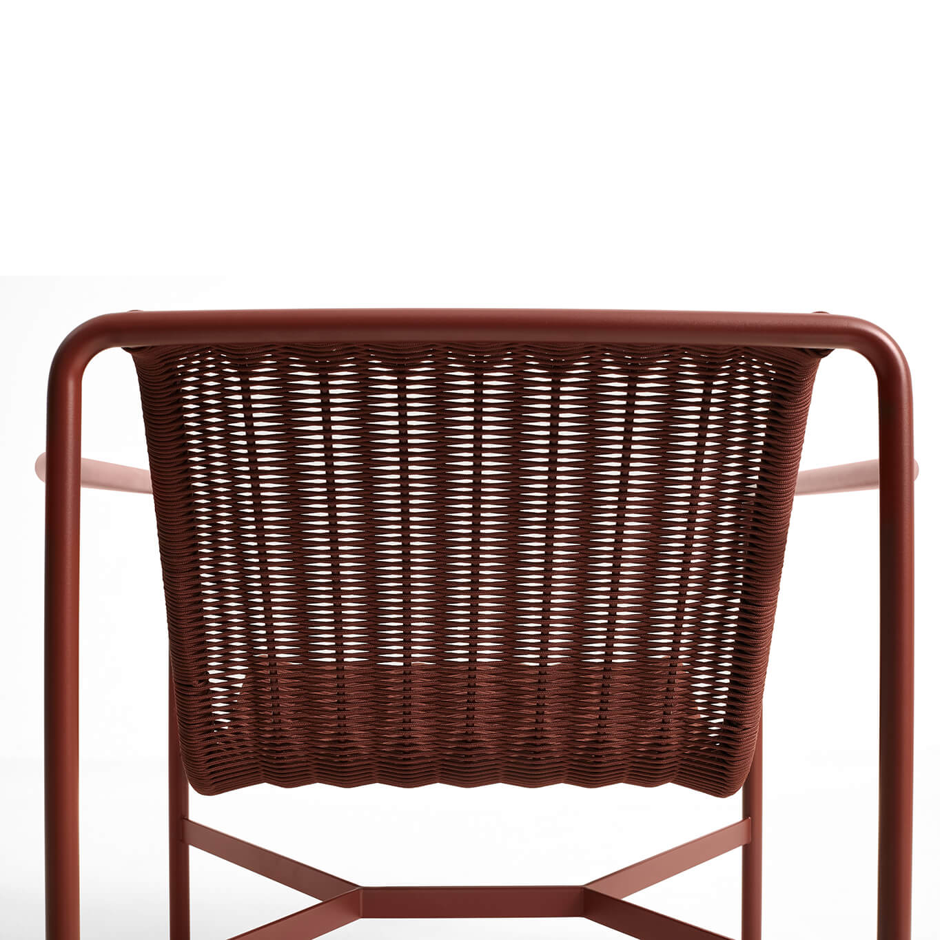 PALISSADE CORD Lounge Chair Low Iron Red