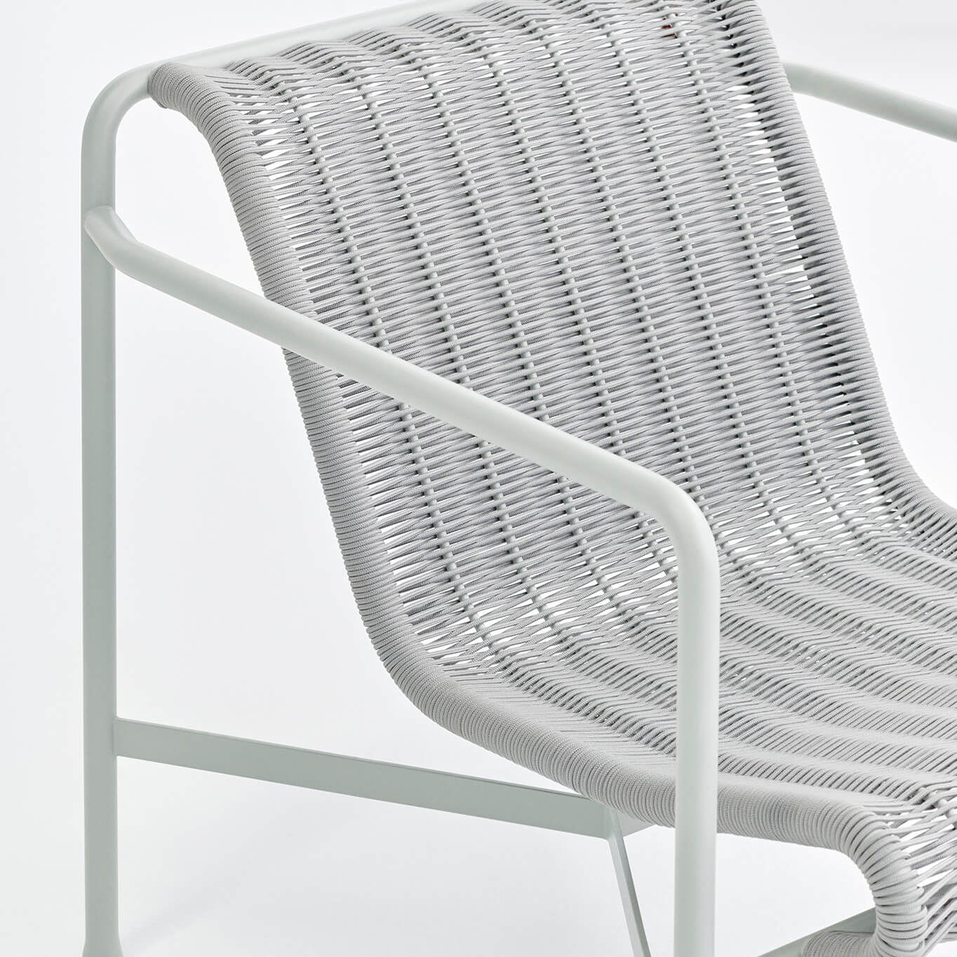 PALISSADE CORD Lounge Chair Low Sky Grey
