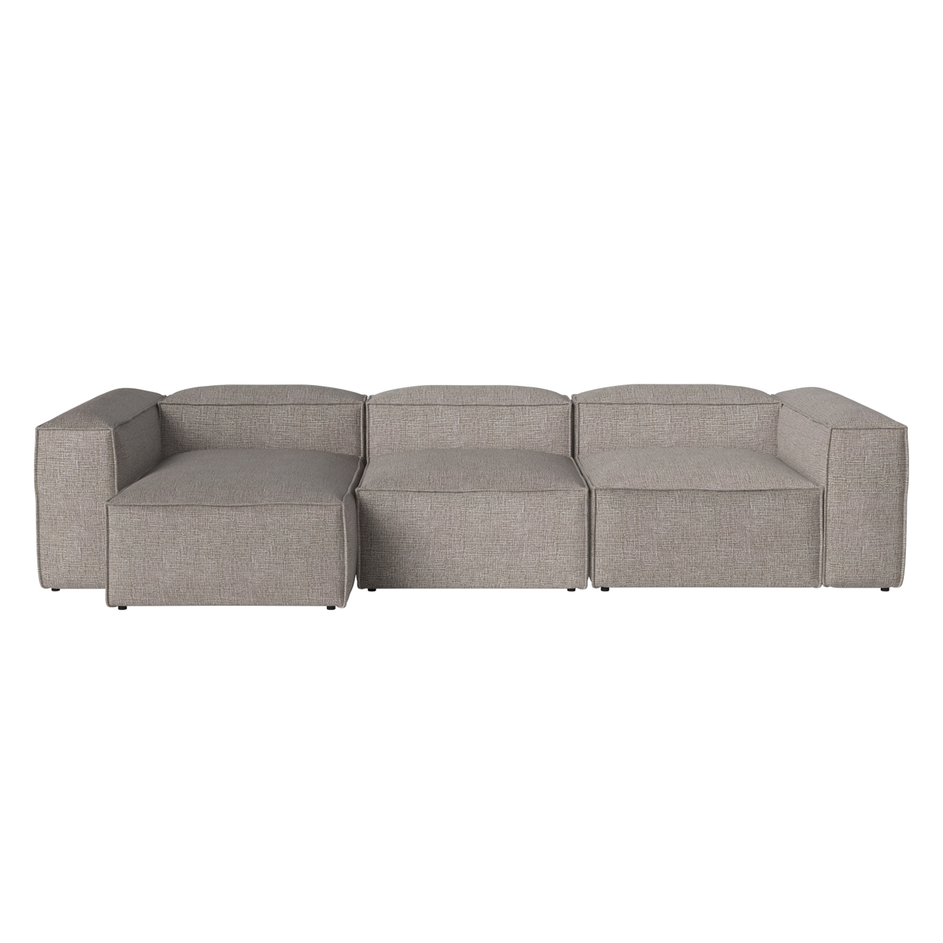 COSIMA Chaise Longue Left 340x120 Tie Sand Melange