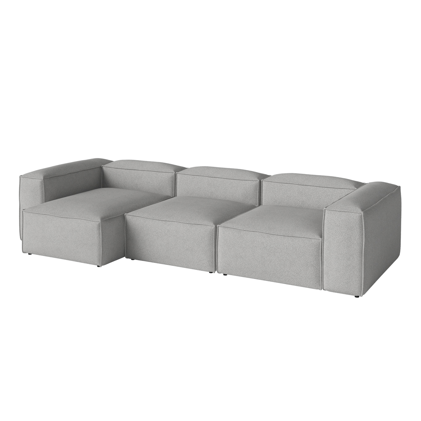 COSIMA Chaise Longue Left 340x120 Paza Grey