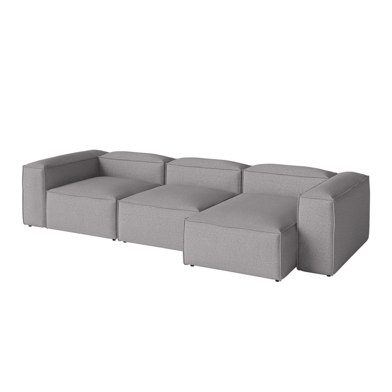 COSIMA Chaise Longue Right  340x120 Monza Light Grey