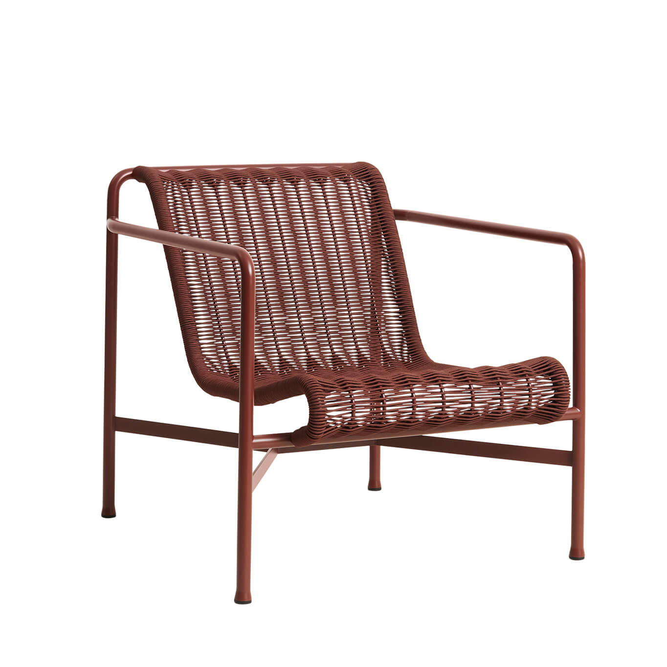 PALISSADE CORD Lounge Chair Low Iron Red