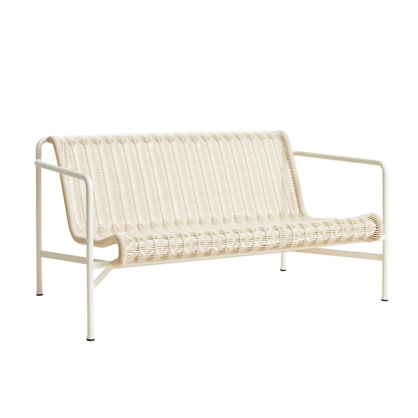 Banc PALISSADE CORD Lounge Blanc Crème