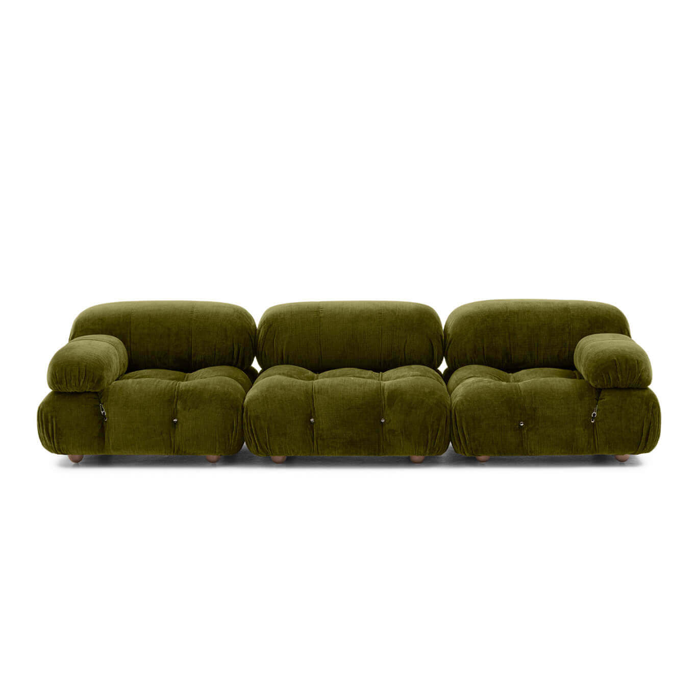 CAMALEONDA linéraire 3 places Chenille Enia Vert Olive