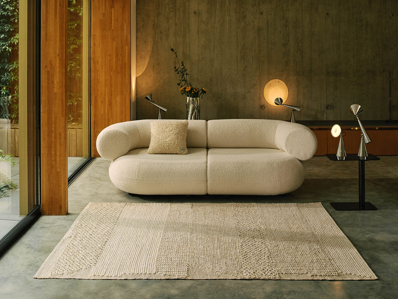 Tapis KNOTTY 200x300 Blanc