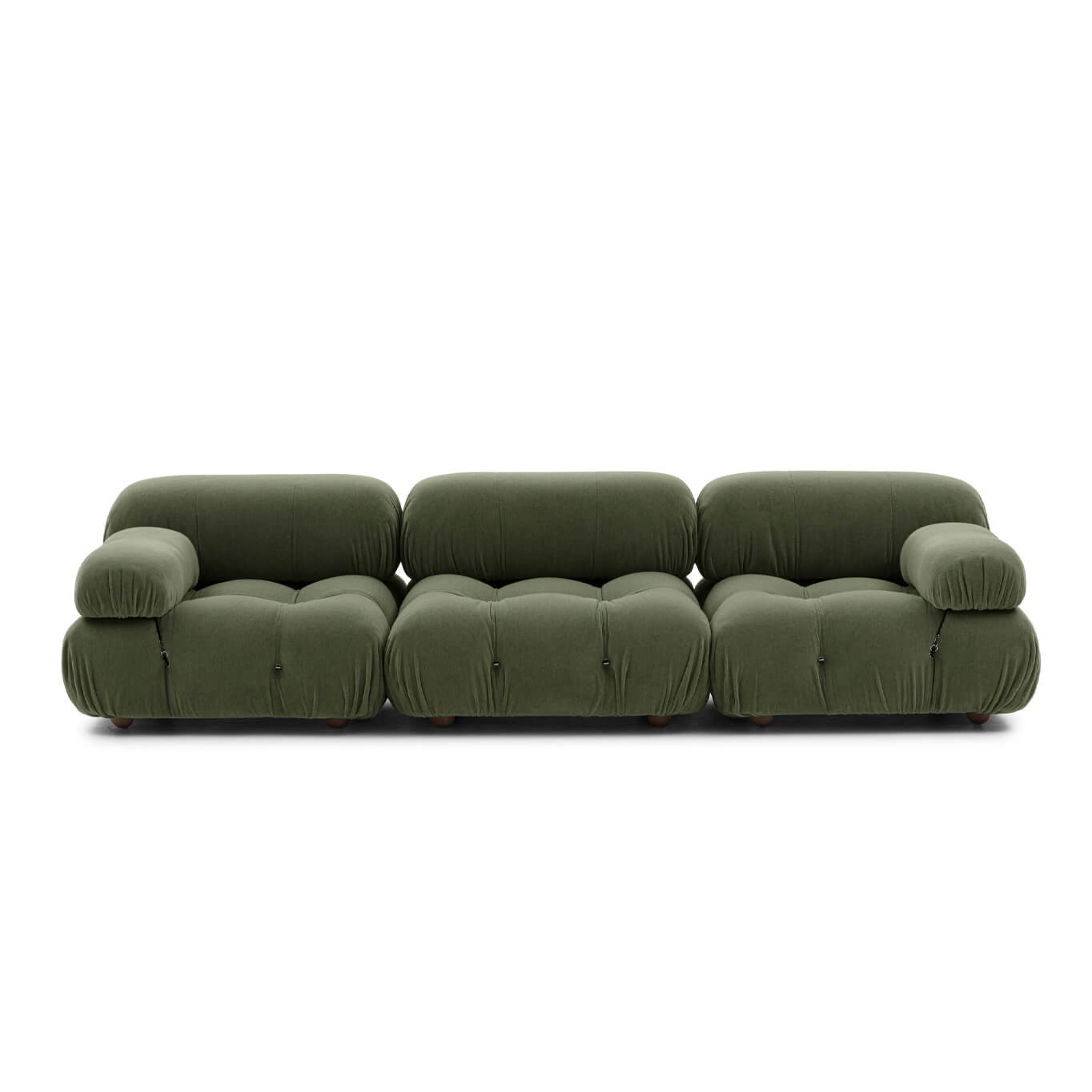CAMALEONDA linear 3 seats Velvet Licata Lichen