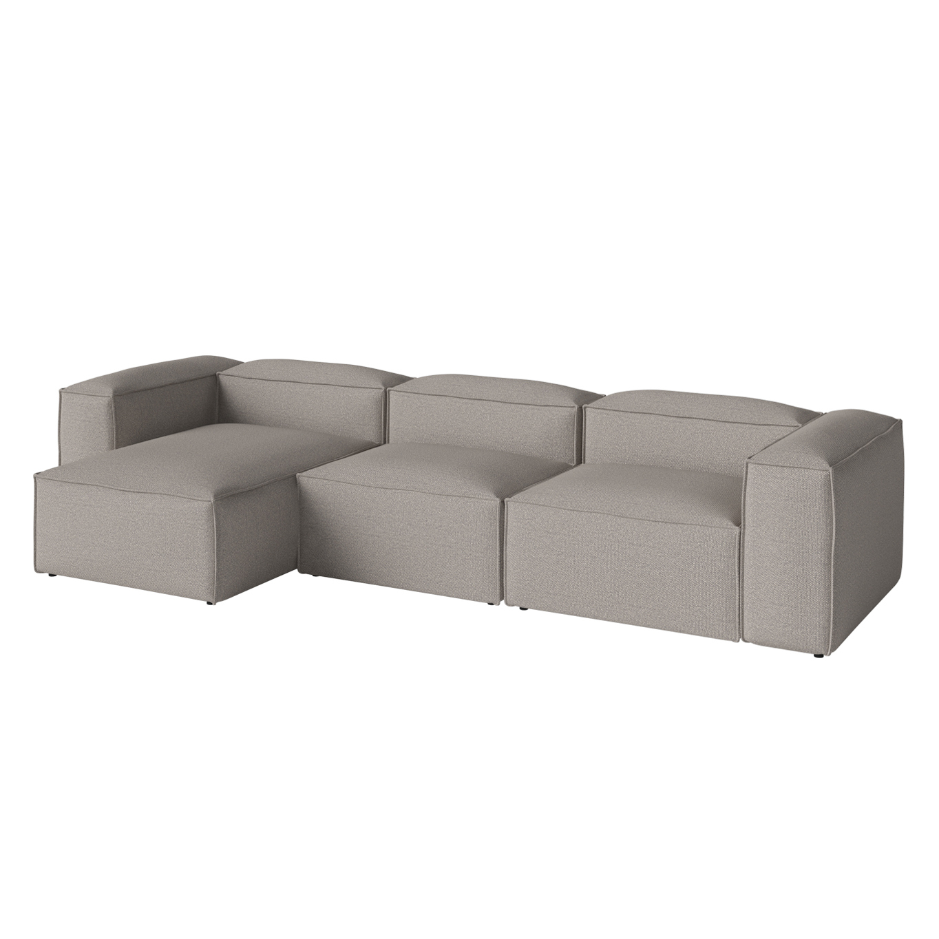 COSIMA Chaise Longue Left  340x100 Grey-White