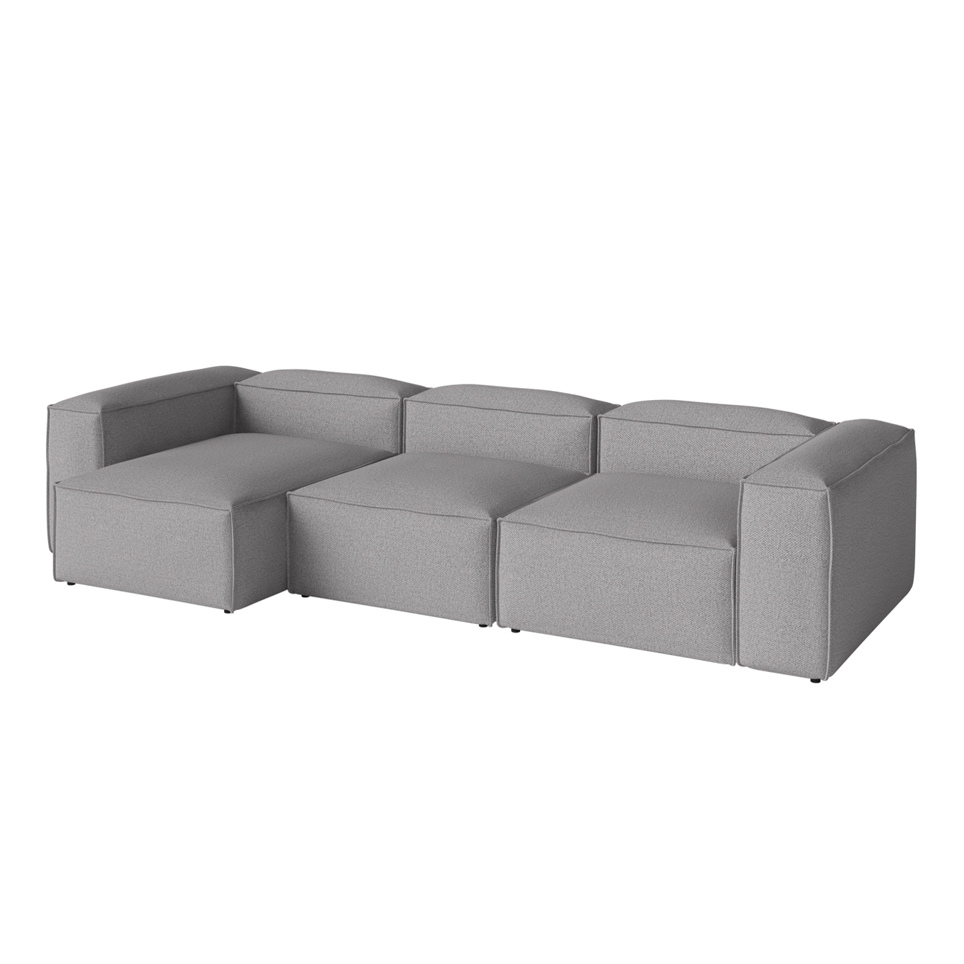 COSIMA Chaise Longue Left 340x120 Monza Light Grey