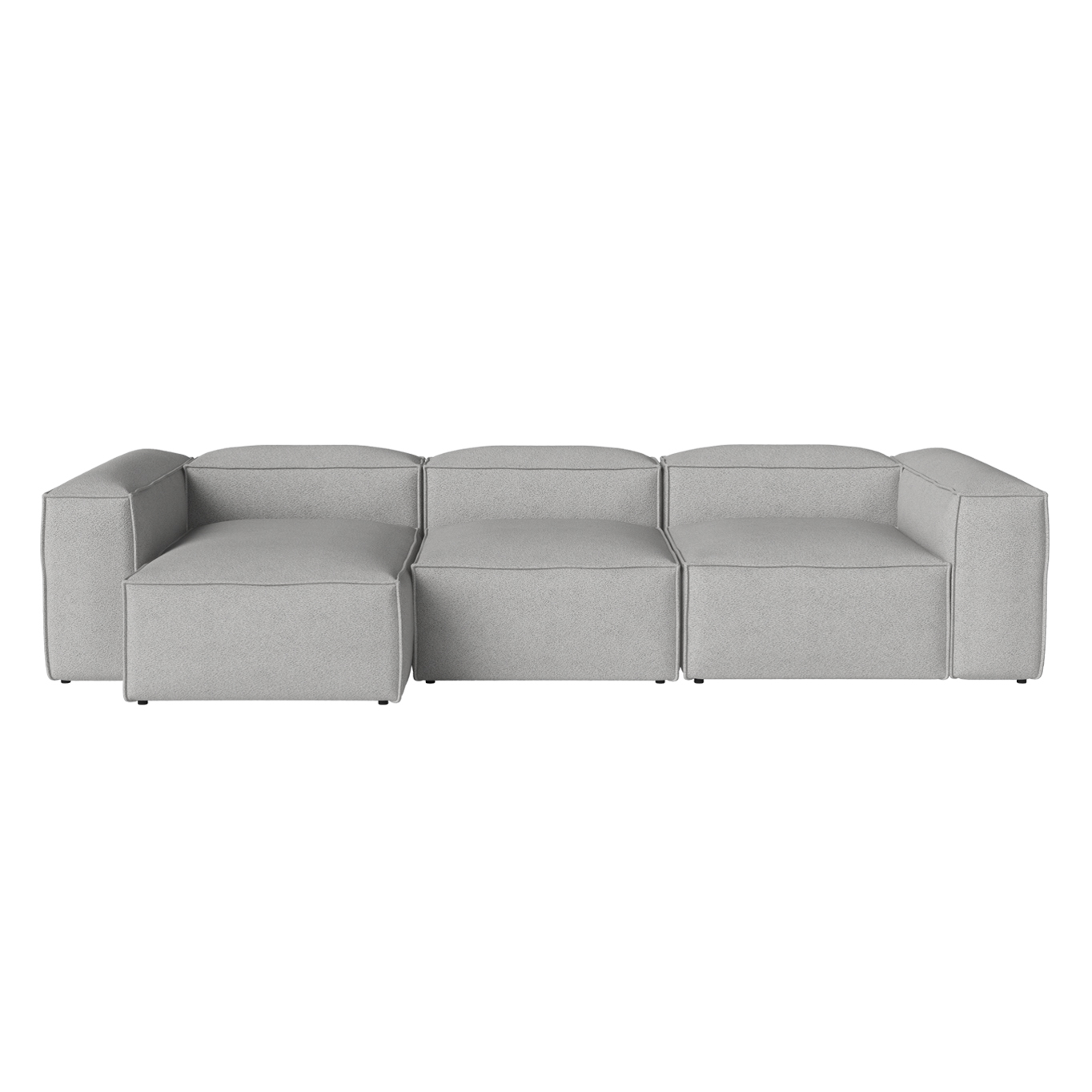COSIMA Chaise Longue Left 340x120 Paza Grey