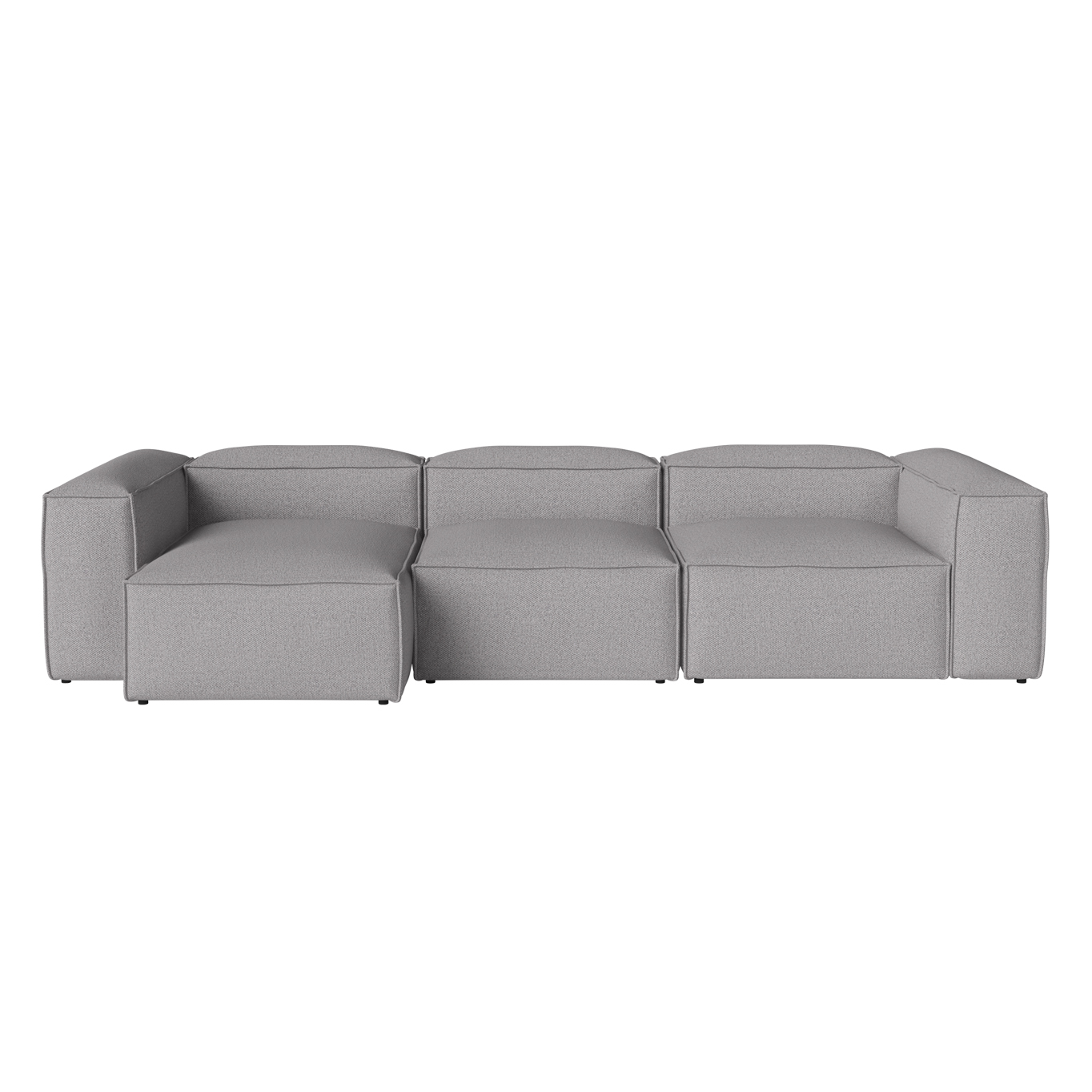 COSIMA Chaise Longue Left 340x120 Monza Light Grey