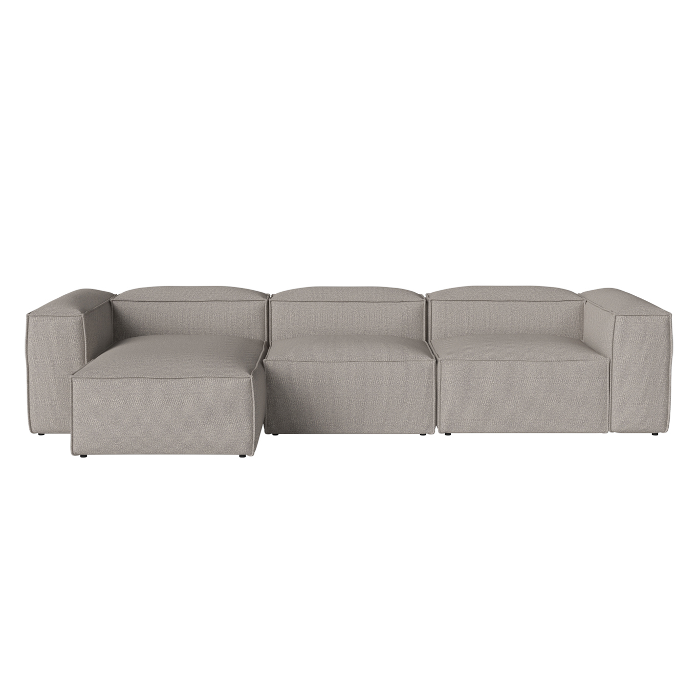 COSIMA Chaise Longue Left  340x100 Grey-White