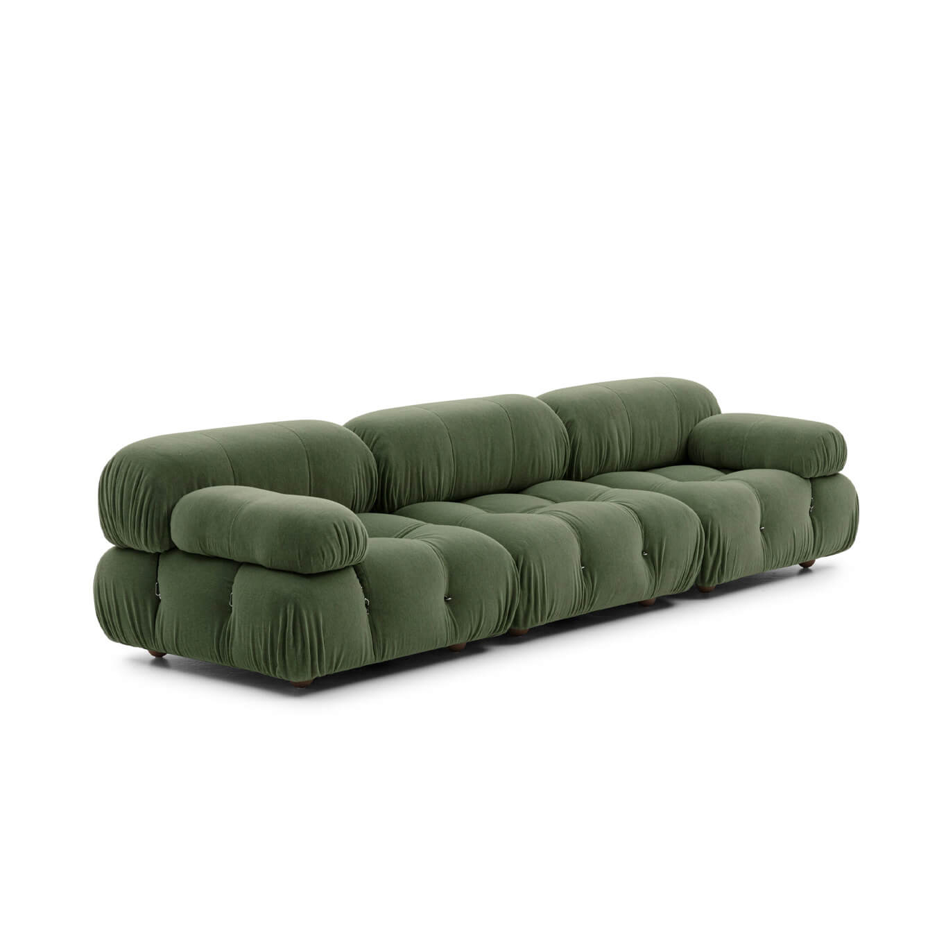 CAMALEONDA linear 3 seats Velvet Licata Lichen