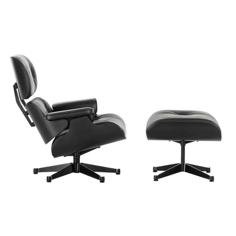 EAMES LOUNGE & OTTOMAN Black