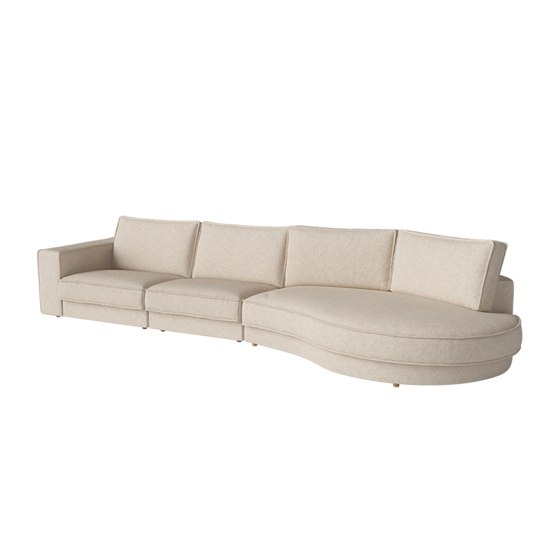 NOORA L 400 - 3 modules avec élément arrondi Paza beige