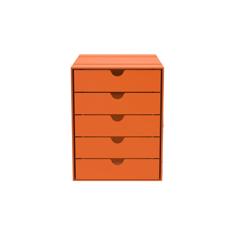 Boite USM INOS 5 tiroirs Orange pur
