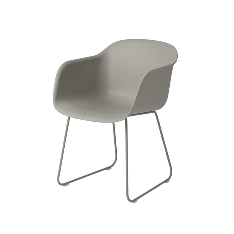 FIBER ARMCHAIR sled base Grey