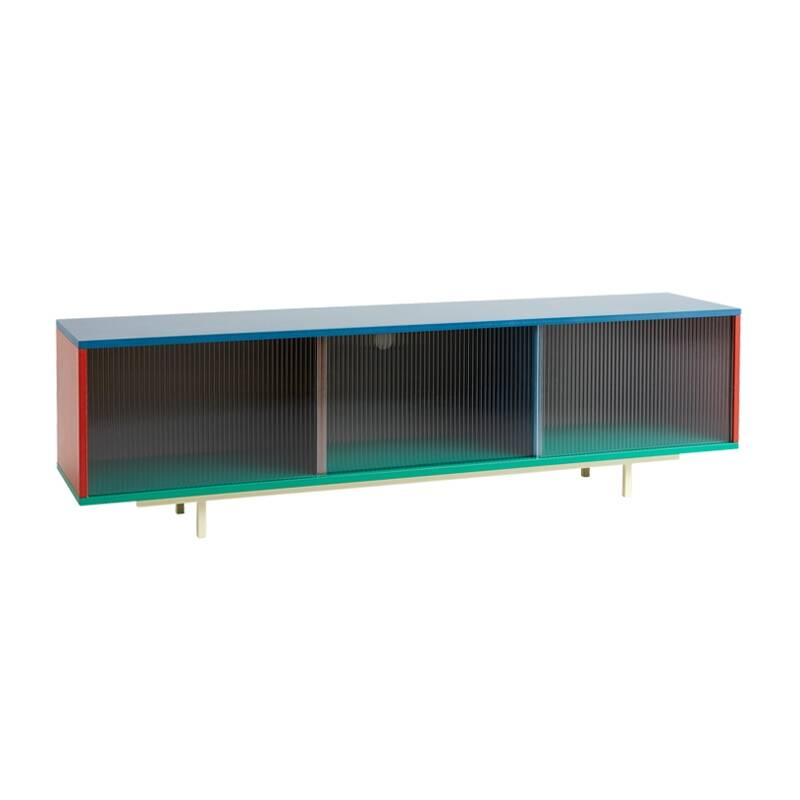 COLOUR CABINET L avec portes vitrées Multicolore 