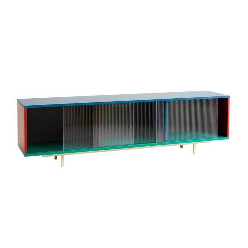 COLOUR CABINET L avec portes vitrées Multicolore 