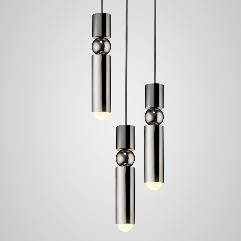 FULCRUM CHANDELIER 3 PIECES Polished chrome