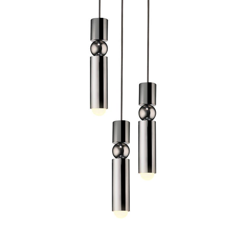 FULCRUM CHANDELIER 3 PIECES Polished chrome