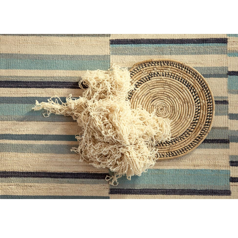 LATTICE Rug Off white, blue