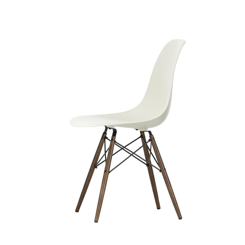 EAMES PLASTIC CHAIR DSW Dark maple Pebble grey RE