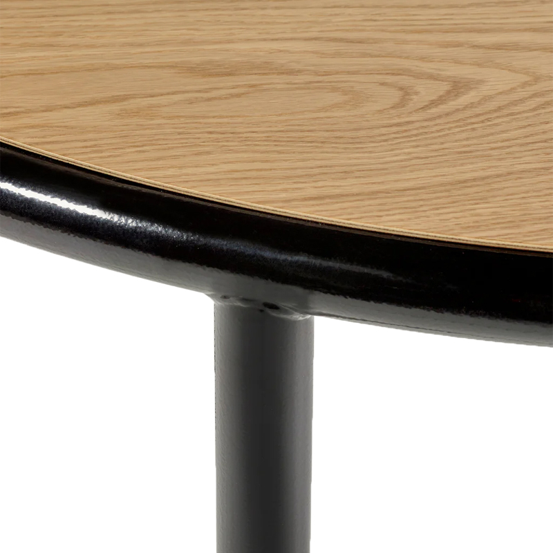WOODEN TABLE ROUND L Noir