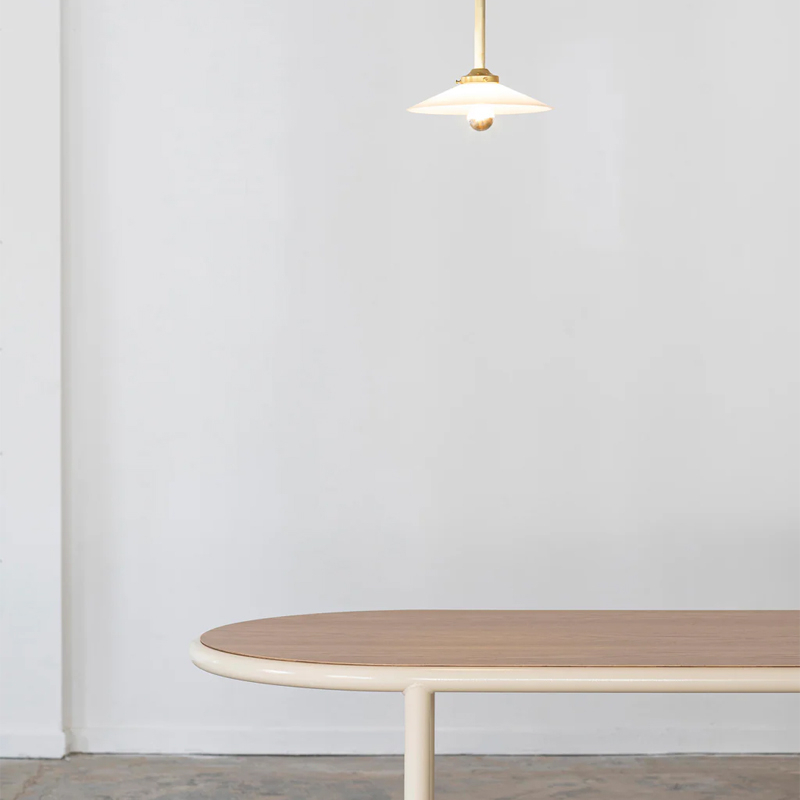 WOODEN TABLE OVAL Ivoire