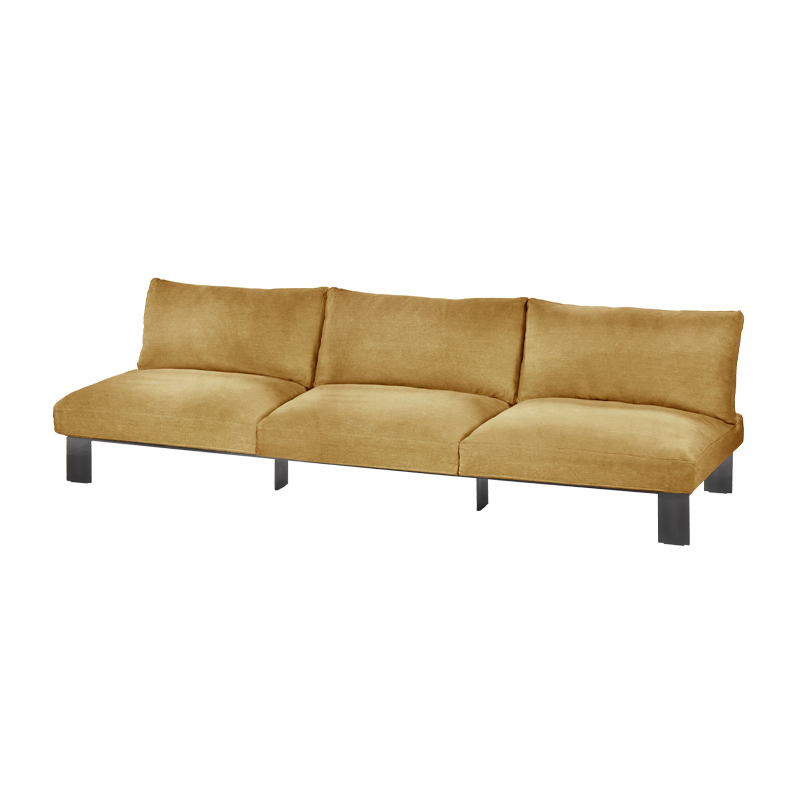BENCH 3-seater Mustard