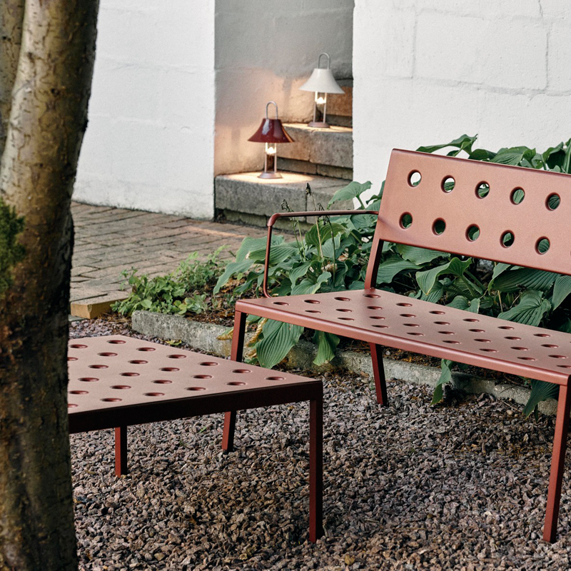 Table basse BALCONY L 75x76 Rouge fer
