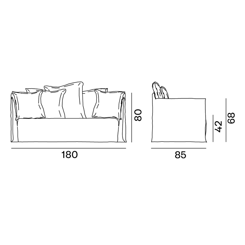 Additional cover for GHOST Lino Bianco sofa