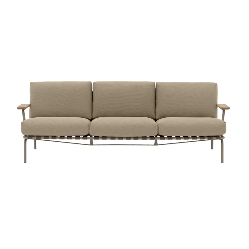 SETTLE THREE-PLACE Ribbed Weave 5/ Taupe