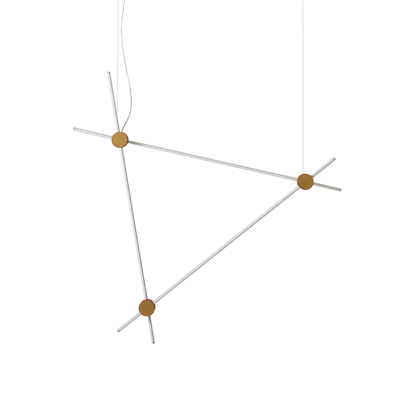 EITIE TRIANGLE VERTICAL 170 Joints ronds rouge et or
