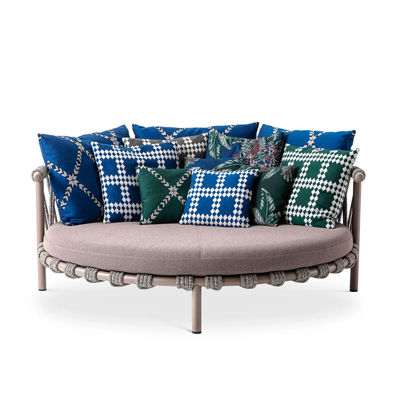 Love Bed TRAMPOLINE Kemi gris 363/ Favignana bleu 055