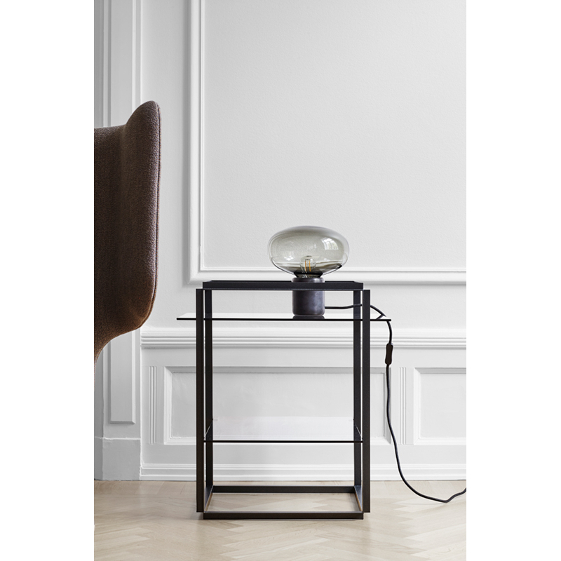 KARL-JOHAN Marbre noir / Verre fumé