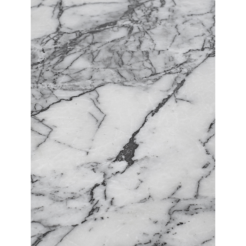 TAULA H 35 Marbre blanc et charbon