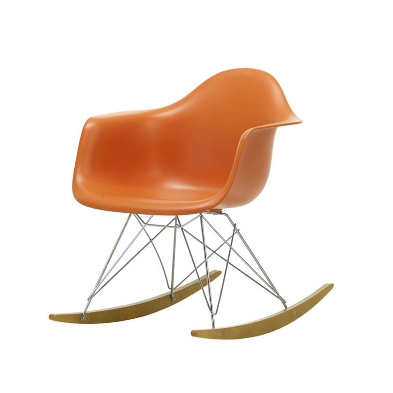 EAMES PLASTIC ARMCHAIR RAR Orange rouille RE
