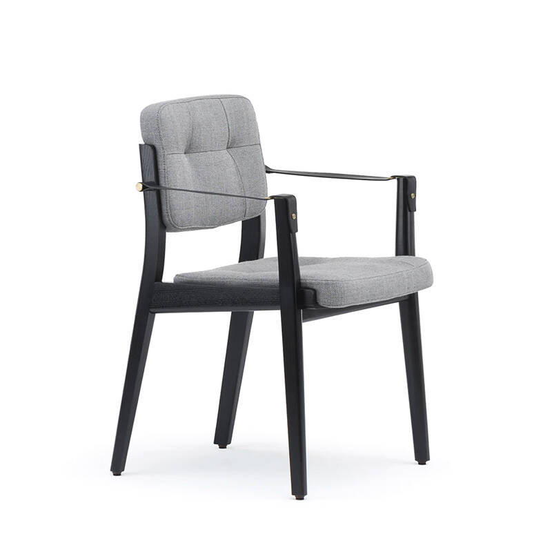 CAPO avec accoudoirs Frêne peint noir / Sunniva 242