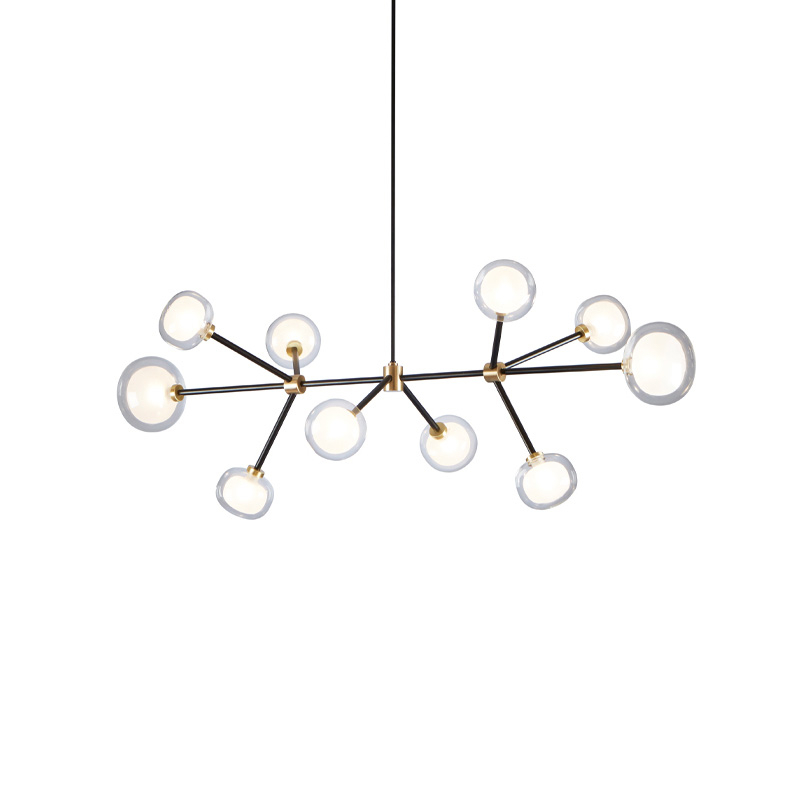 NABILA 552.10 Laiton brossé / verre transparent