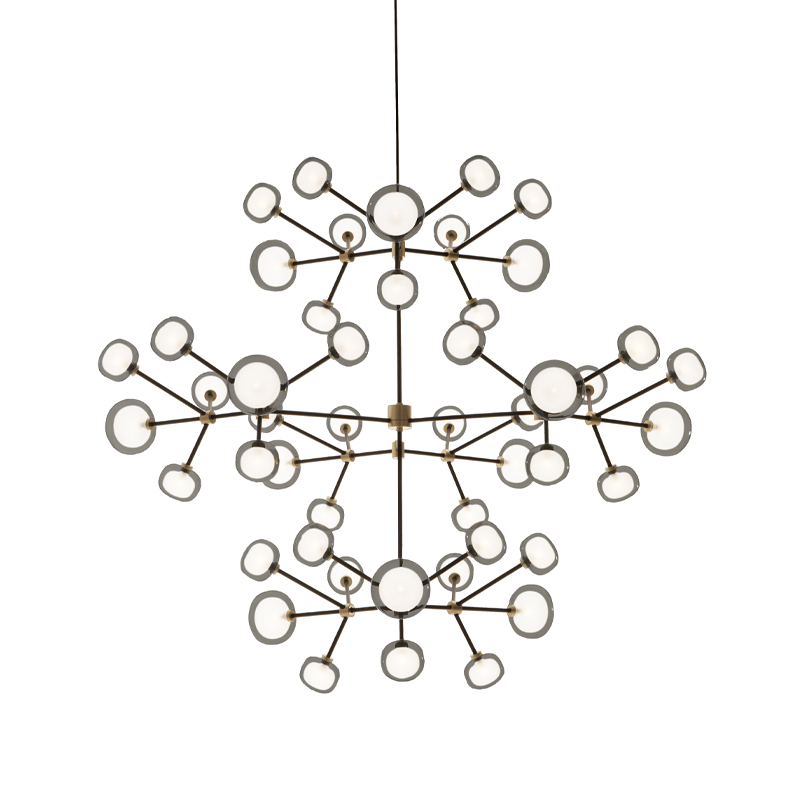 NABILA 552.48 Laiton brossé / verre transparent