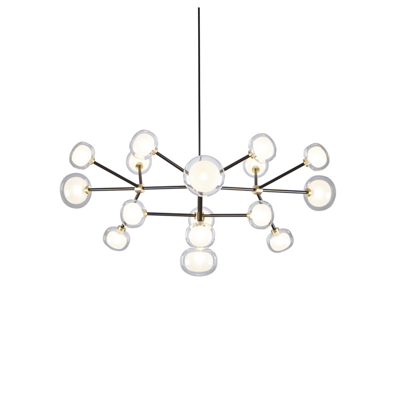 NABILA 552.16 Laiton brossé / verre transparent
