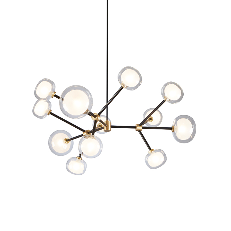 NABILA 552.12 Laiton brossé / verre transparent