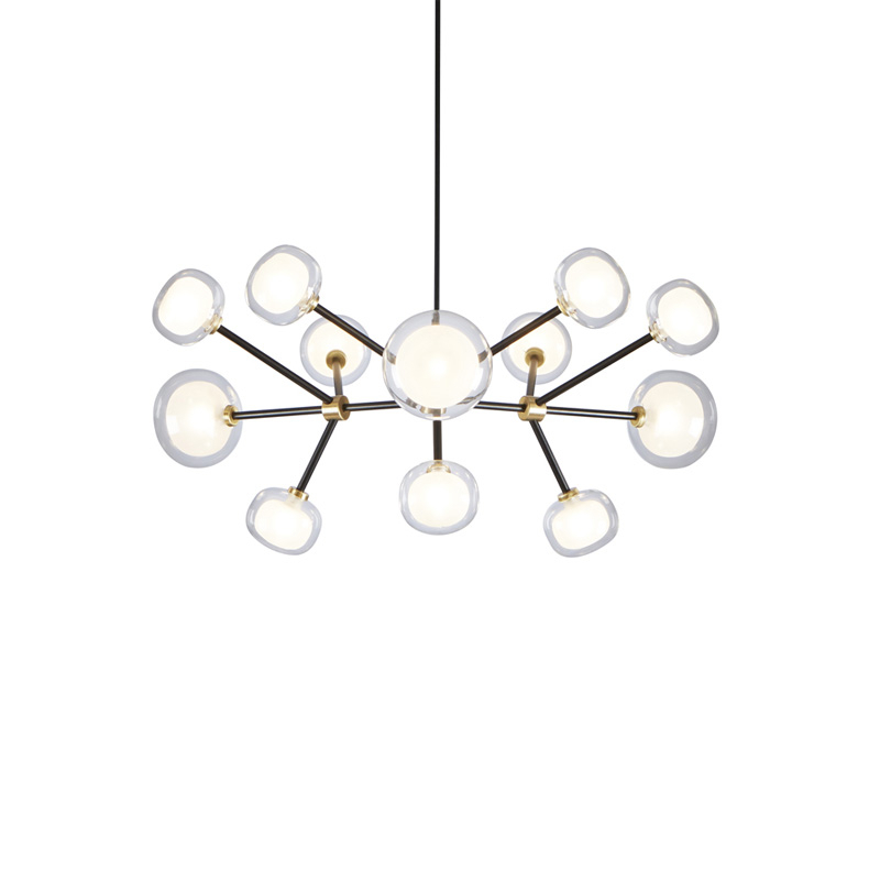 NABILA 552.12 Laiton brossé / verre transparent