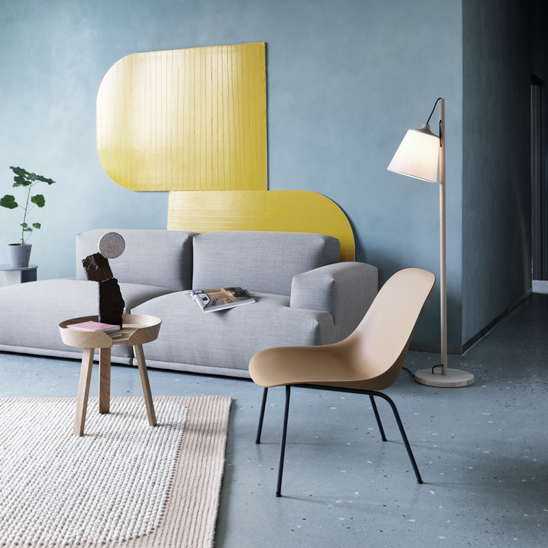 FIBER LOUNGE pieds acier Noir