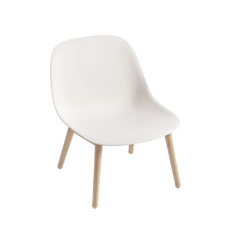 FIBER LOUNGE Pieds bois Blanc/ chêne